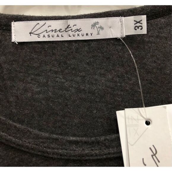 KINETIX - NWT -Men's Sz 3X Casual Luxury Long-Sleeve Crewneck Lightweight Shirt - Picture 14 of 14